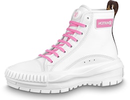 (Women) Louis Vuitton Squad Trainer Boots 'White Pink Brown' 1A9403 (Women) Louis Vuitton Squad Trainer Boots 'White Pink Brown' 1A9403