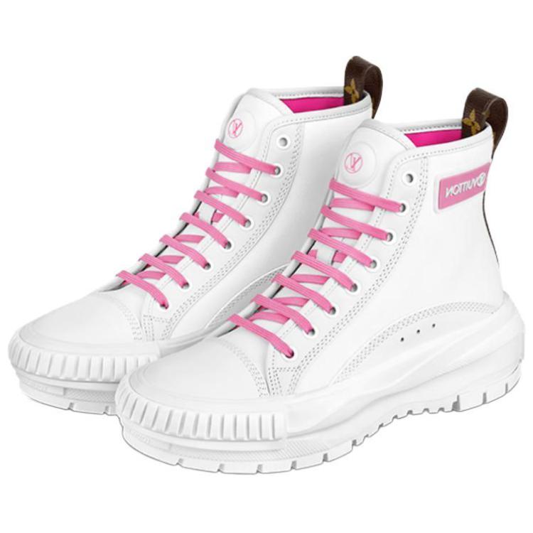 Shop (W) Louis Vuitton Squad Trainer Boots 'Putih Merah Jambu Coklat' 1A9403