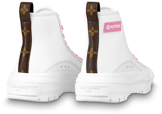 LOUIS VUITTON Squad 高筒運動 時尚板鞋 女款 白粉 Purchase LOUIS VUITTON Squad 高筒運動 時尚板鞋 女款 白粉