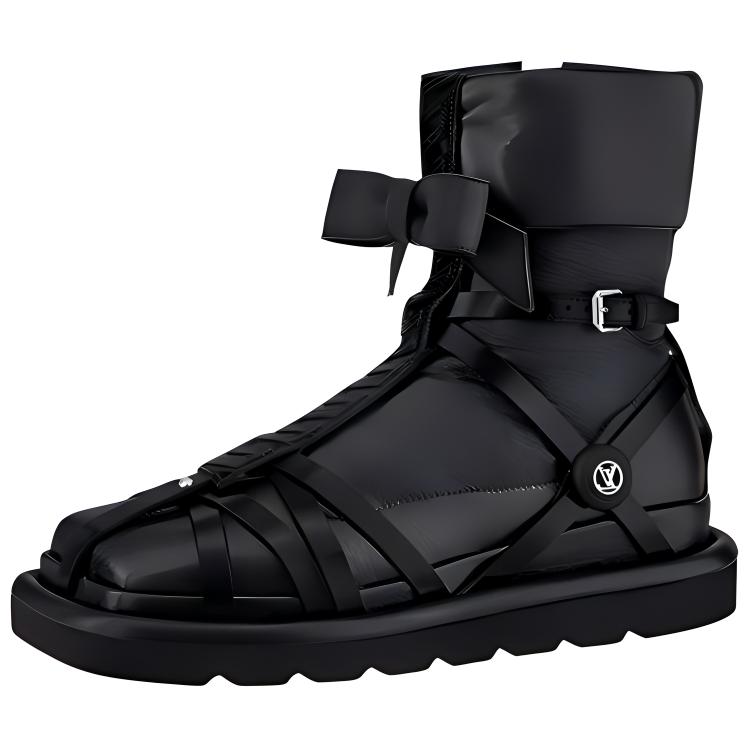 (W) LV Square Pillow Boot 'Black'