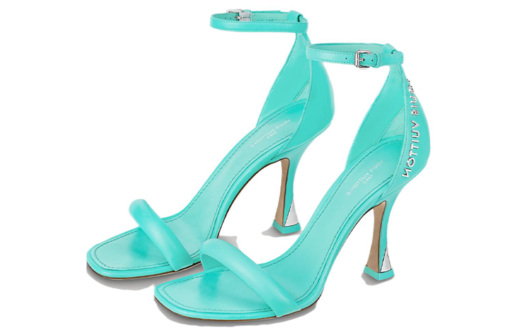 Lookbook (Women) Louis Vuitton Square Toe Single Strap Sandal 'Green' 1AB3KB