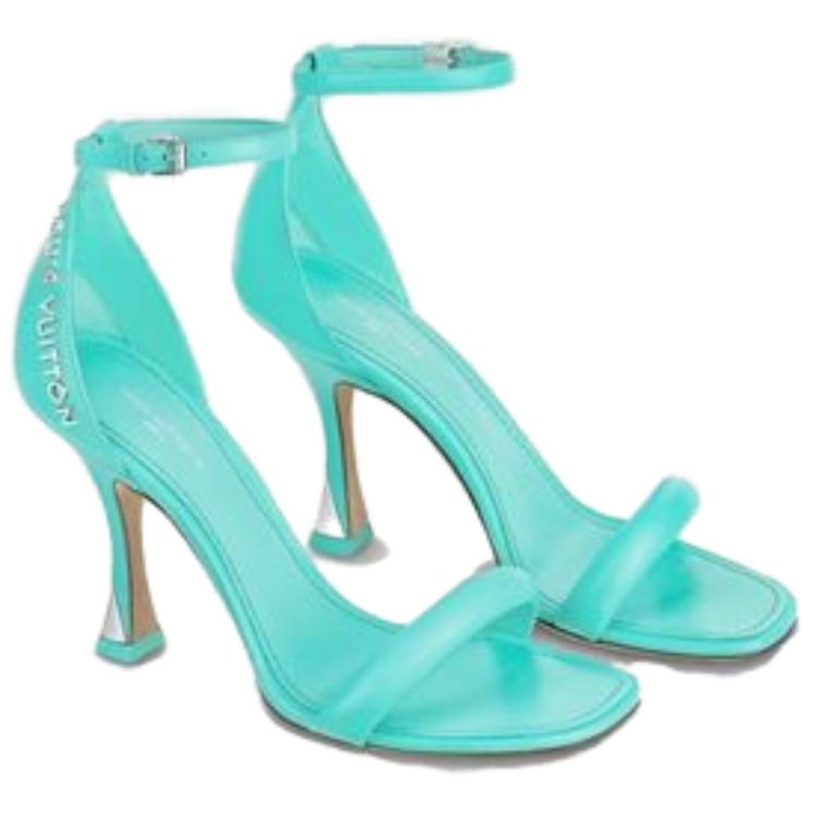 Shop (Women) Louis Vuitton Square Toe Single Strap Sandal 'Green' 1AB3KB