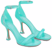 Shop (Women) Louis Vuitton Square Toe Single Strap Sandal 'Green' 1AB3KB