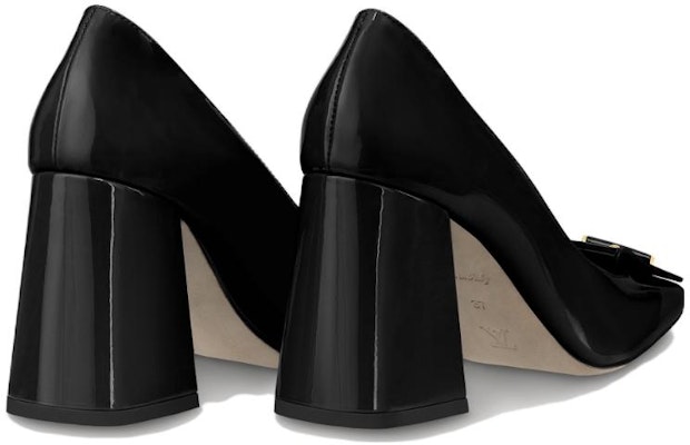 (Women) Louis Vuitton Square Toe Slip-On Block Heel Pumps 'Black Leather' 1ABOUY Lookbook (Women) Louis Vuitton Square Toe Slip-On Block Heel Pumps 'Black Leather' 1ABOUY