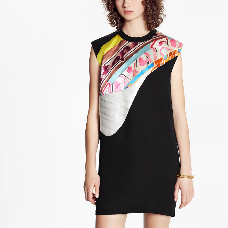 (Women) LOUIS VUITTON SS21 Black Pattern Printed Sleeveless Midi Dress 1A8RFG 圖 3