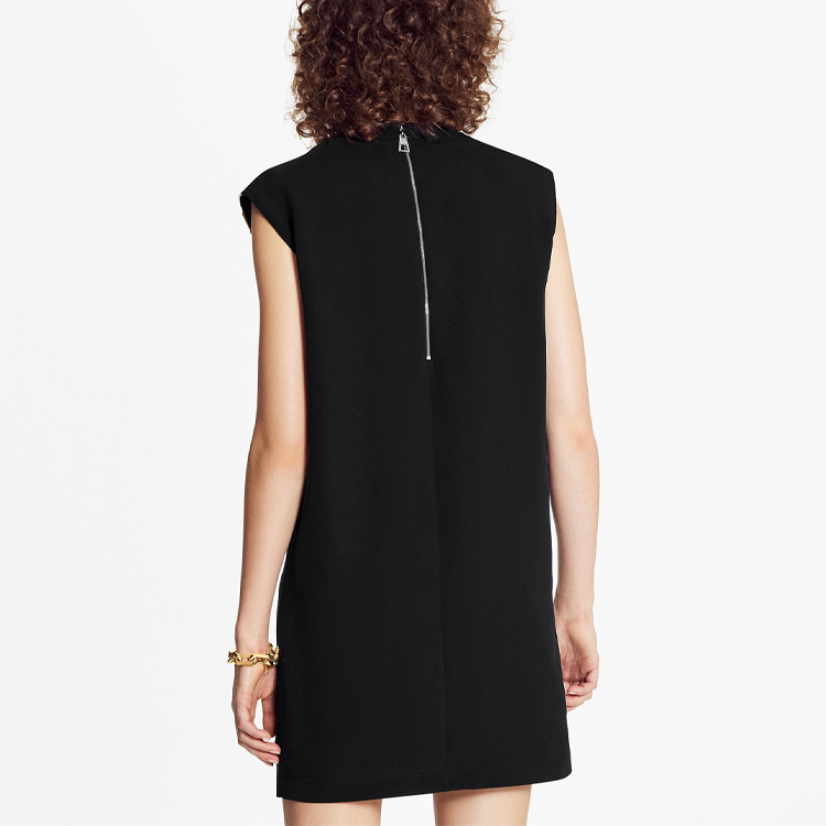 (Women) LOUIS VUITTON SS21 Black Pattern Printed Sleeveless Midi Dress 1A8RFG 圖 4