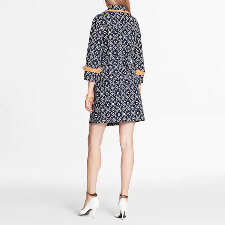 Shop (Women) LOUIS VUITTON SS21 Casual Double-Breasted Trench Coat Floral 1A8LMD