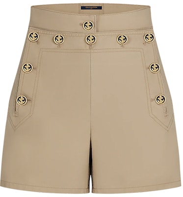 (Women) LOUIS VUITTON SS21 Loose Fit Buttoned Drawstring Shorts Khaki. 1A91Y0 Buy (Women) LOUIS VUITTON SS21 Loose Fit Buttoned Drawstring Shorts Khaki. 1A91Y0