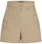 Order (Women) LOUIS VUITTON SS21 Loose Fit Buttoned Drawstring Shorts Khaki. 1A91Y0