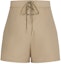 Lookbook (Women) LOUIS VUITTON SS21 Loose Fit Buttoned Drawstring Shorts Khaki. 1A91Y0
