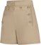 Shop (Women) LOUIS VUITTON SS21 Loose Fit Buttoned Drawstring Shorts Khaki. 1A91Y0