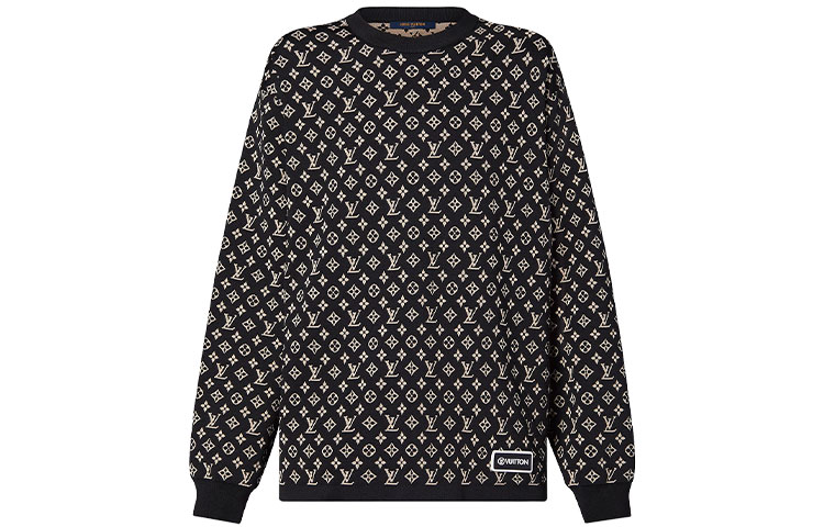 Order (W) Louis Vuitton SS21 Vuittamins Capsule Suéter Jacquard Mujer Negro 1A93I5