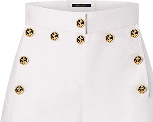 (W) 路易威登 SS21 白色logo纽扣系腰休闲短裤 1A91Y7 Details for (W) 路易威登 SS21 白色logo纽扣系腰休闲短裤 1A91Y7