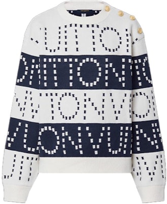 (W) LOUIS VUITTON SS22 Sweater Putih Bulu dengan Rekaan Jalur Menarik. 1A9NRJ Buy (W) LOUIS VUITTON SS22 Sweater Putih Bulu dengan Rekaan Jalur Menarik. 1A9NRJ