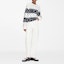 Shop (W) LOUIS VUITTON SS22 Sweater Putih Bulu dengan Rekaan Jalur Menarik. 1A9NRJ