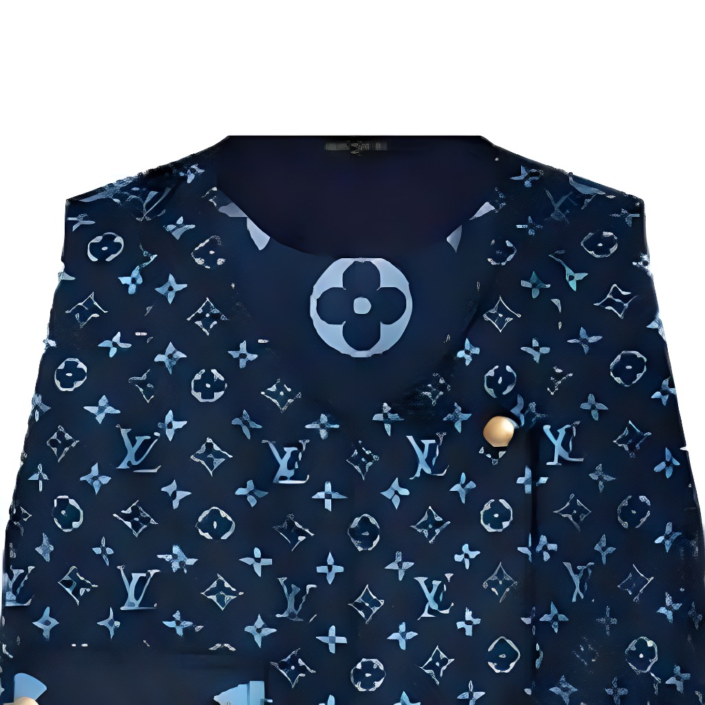 Sizing (W) 路易威登 SS22 字母印花无袖A字连衣裙 女士 蓝色. 1AAAFI