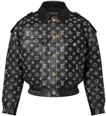 (Women) LOUIS VUITTON SS22 Black Embossed Logo Leather Jacket Outerwear 1A9MYZ Order (Women) LOUIS VUITTON SS22 Black Embossed Logo Leather Jacket Outerwear 1A9MYZ