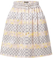 (Women) Louis Vuitton SS22 Checkered Print Colorblock Pink Casual Skirt for Women. 1AA833 (Women) Louis Vuitton SS22 Checkered Print Colorblock Pink Casual Skirt for Women. 1AA833