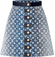 (Women) LOUIS VUITTON SS22 Logo Denim Skirt Blue 1A9NK8 (Women) LOUIS VUITTON SS22 Logo Denim Skirt Blue 1A9NK8