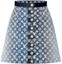 Buy (W) 루이 비통 SS22 로고 데님 스커트 블루 1A9NK8