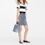 Lookbook (W) 루이 비통 SS22 로고 데님 스커트 블루 1A9NK8