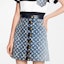 Purchase (W) 루이 비통 SS22 로고 데님 스커트 블루 1A9NK8