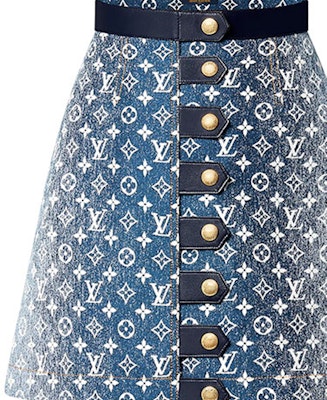 (W) 루이 비통 SS22 로고 데님 스커트 블루 1A9NK8 Details for (W) 루이 비통 SS22 로고 데님 스커트 블루 1A9NK8