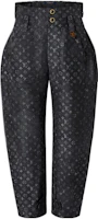 Order (W) LOUIS VUITTON SS22 經典雲紋高腰短版長褲 黑色 1AA240