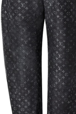 (W) LOUIS VUITTON SS22 Pantalones Negros Cropped de Cintura Alta Monogram Cloud. 1AA240 Lookbook (W) LOUIS VUITTON SS22 Pantalones Negros Cropped de Cintura Alta Monogram Cloud. 1AA240