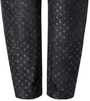 (W) LOUIS VUITTON SS22 Pantalones Negros Cropped de Cintura Alta Monogram Cloud. 1AA240 Purchase (W) LOUIS VUITTON SS22 Pantalones Negros Cropped de Cintura Alta Monogram Cloud. 1AA240