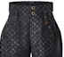 Sizing (W) LOUIS VUITTON SS22 Pantalones Negros Cropped de Cintura Alta Monogram Cloud. 1AA240
