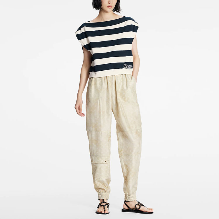 Lookbook (W) Pantalones Jogger Beige con Logo Monograma LOUIS VUITTON SS22. 1A9XSY