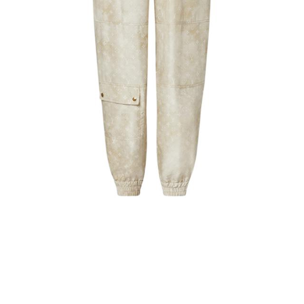 Sizing (W) Pantalones Jogger Beige con Logo Monograma LOUIS VUITTON SS22. 1A9XSY