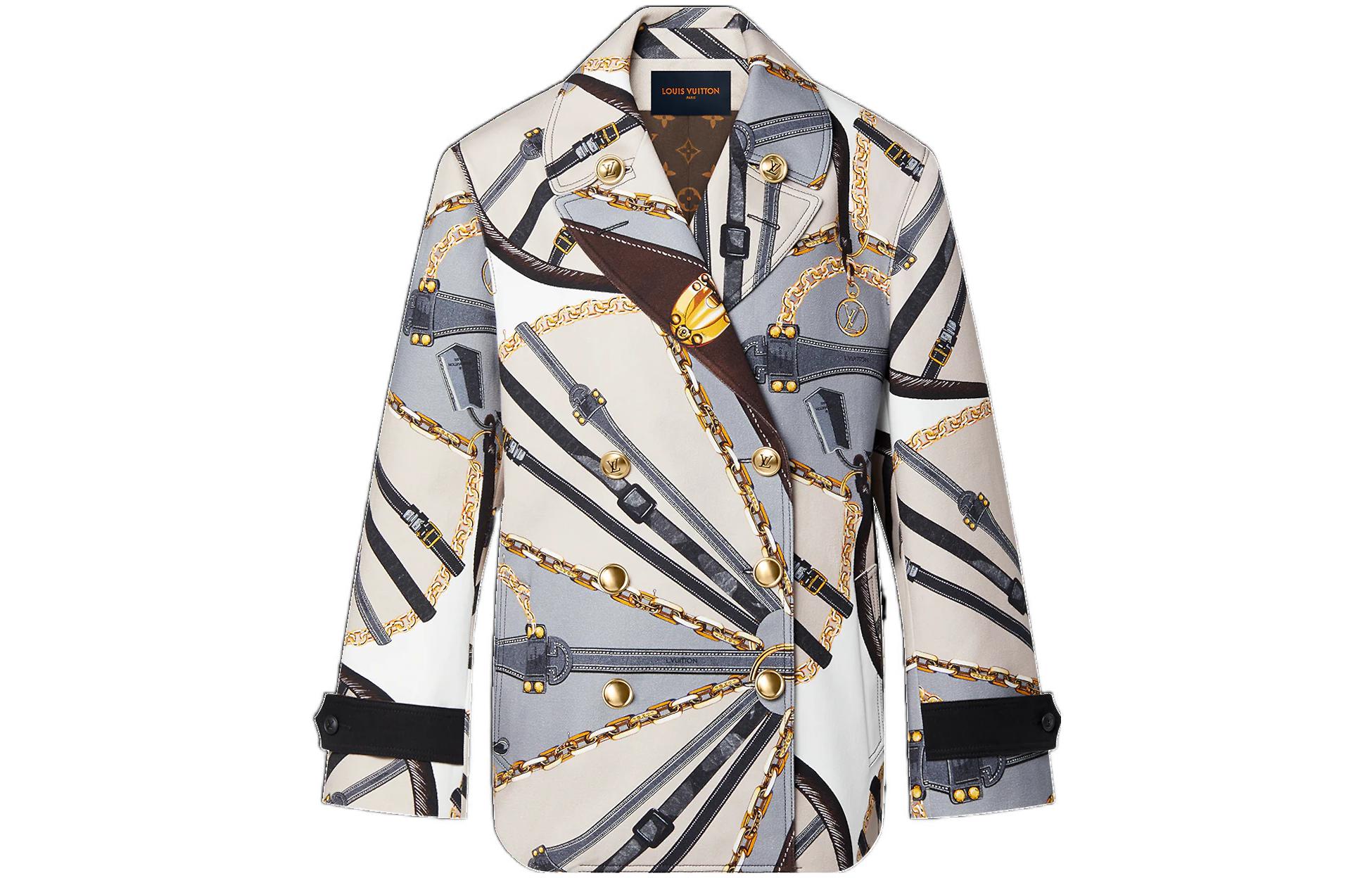 (Women) LOUIS VUITTON SS22 Patterned Printed Double-Breasted Coat for Women 1AA604 圖 2