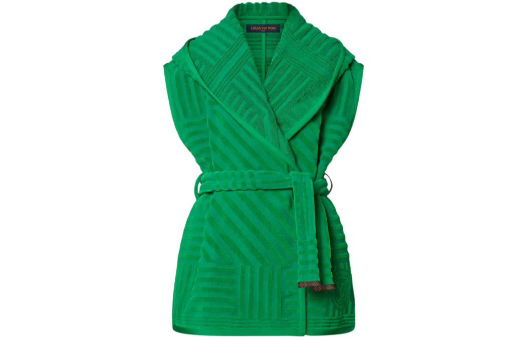 Order (W) 路易威登SS22條紋寬鬆連帽綁帶背心女款綠色 1AA8HW