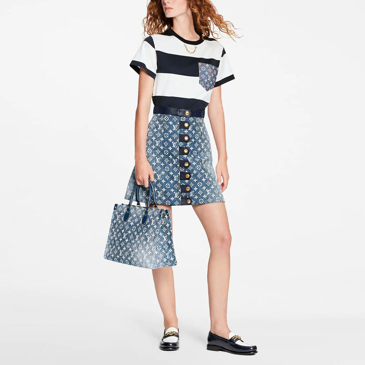 (Women) LOUIS VUITTON SS22 Striped Pocket Short Sleeve T-Shirt White Women’s 1A9NZ2 圖 3