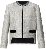 (Women) Louis Vuitton SS22 Tweed Boxy Jacket White 1A9XL5 (Women) Louis Vuitton SS22 Tweed Boxy Jacket White 1A9XL5