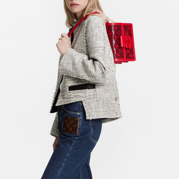 Details for (W) 路易威登 SS22 白色粗花呢寬鬆外套 1A9XL5