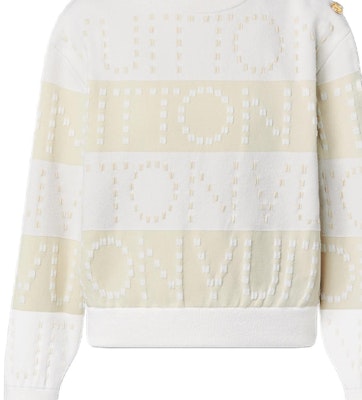 (W) ルイヴィトン SS23 ベージュ ワイドストライプニットプルオーバー長袖セーター 1AAXCL Details for (W) ルイヴィトン SS23 ベージュ ワイドストライプニットプルオーバー長袖セーター 1AAXCL