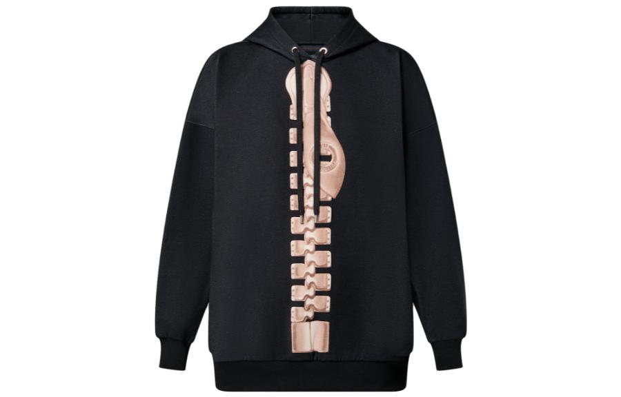 (Women) Louis Vuitton SS23  Black Hoodie with Zipper Pattern Print. 1ABE1R 圖 2