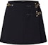 Order (W) 루이비통 SS23 블랙 가죽 랩 미니 스커트 메탈 버클. 1AB6MZ