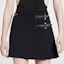 Details for (W) 루이비통 SS23 블랙 가죽 랩 미니 스커트 메탈 버클. 1AB6MZ