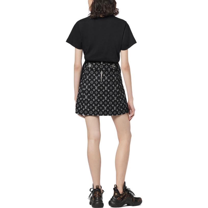 Purchase (W) 路易威登 SS23 黑色經典Monogram印花圓領T恤 1A84CL