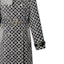 Sizing (Women) LOUIS VUITTON SS23 Black Printed Long-Sleeve Midi Trench Coat 1AAWEO