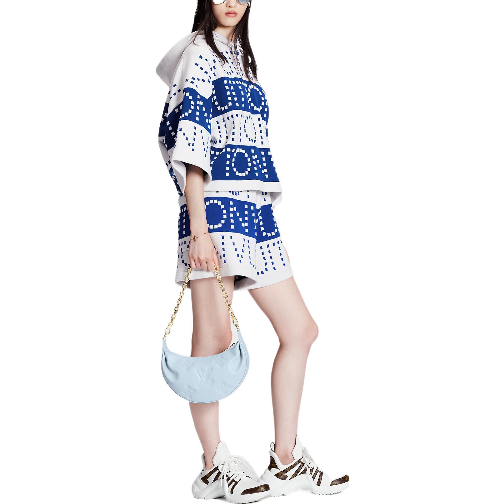 Lookbook (W) LOUIS VUITTON SS23 Celana Pendek Kasual Biru Logo dengan Tali Serut. 1AAWS0