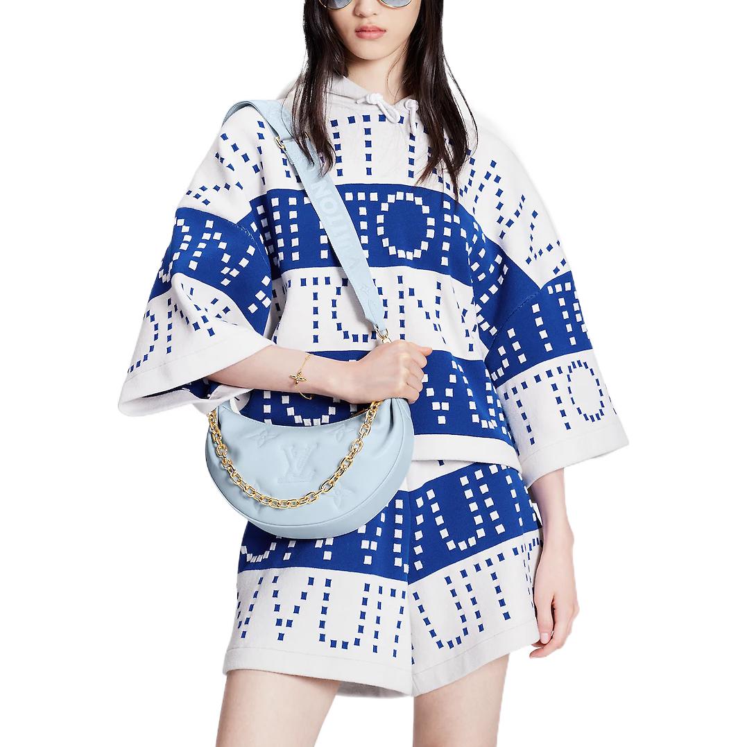 Purchase (W) LOUIS VUITTON SS23 Celana Pendek Kasual Biru Logo dengan Tali Serut. 1AAWS0