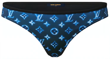 Order (W) LOUIS VUITTON SS23 Bikini Bawah Biru Low-Rise dengan Cetakan Logo. 1AAX7X