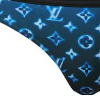 Shop (W) LOUIS VUITTON SS23 Bikini Bawah Biru Low-Rise dengan Cetakan Logo. 1AAX7X