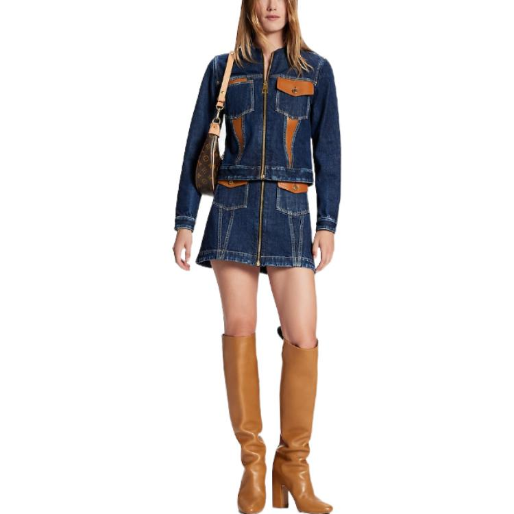 (Women) LOUIS VUITTON SS23  Color-Block Zipper Denim Jacket Blue 1AB6LF 圖 3