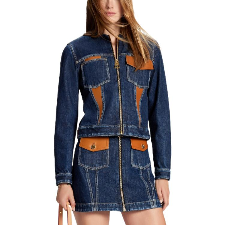 (Women) LOUIS VUITTON SS23  Color-Block Zipper Denim Jacket Blue 1AB6LF 圖 5
